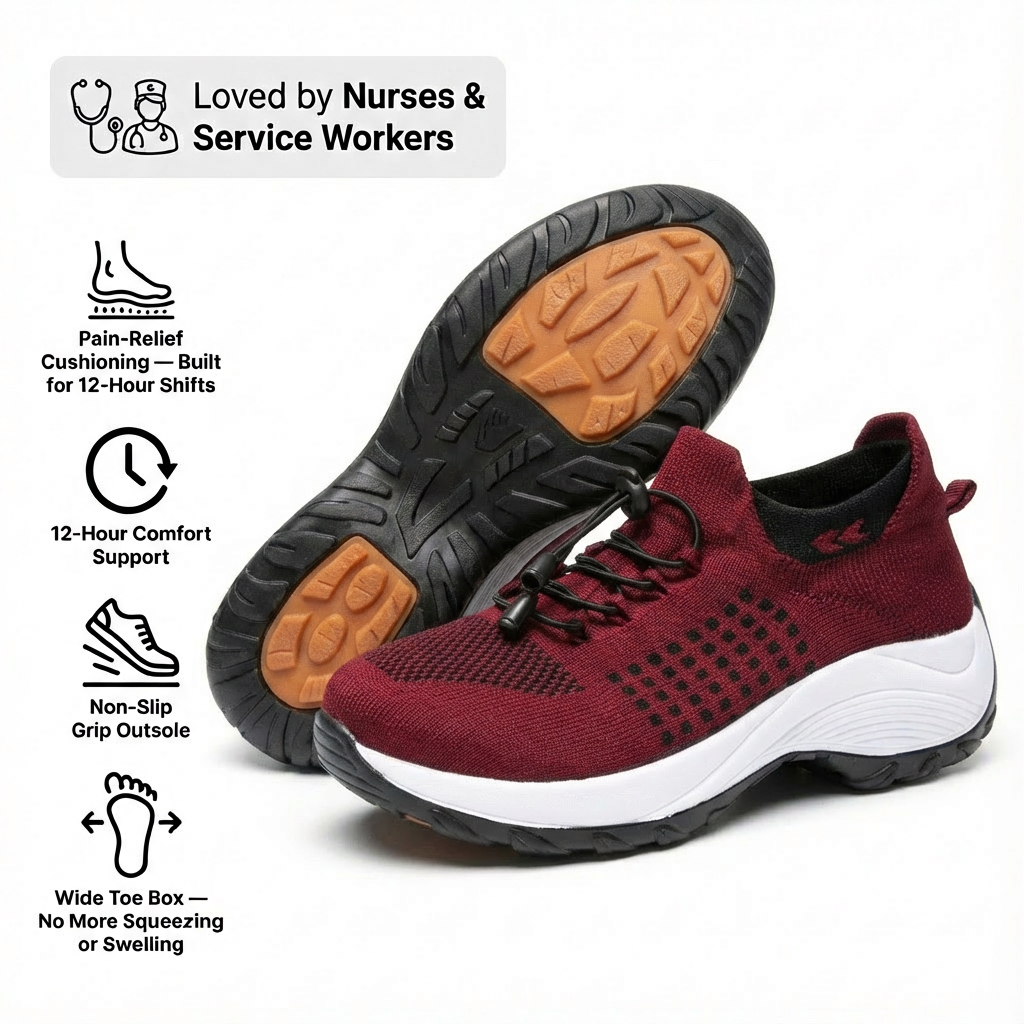  12-Hour Comfort Shoes for Heel & Plantar Fasciitis Relief