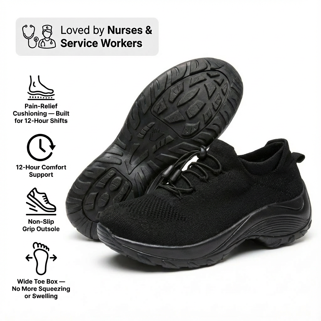  12-Hour Comfort Shoes for Heel & Plantar Fasciitis Relief