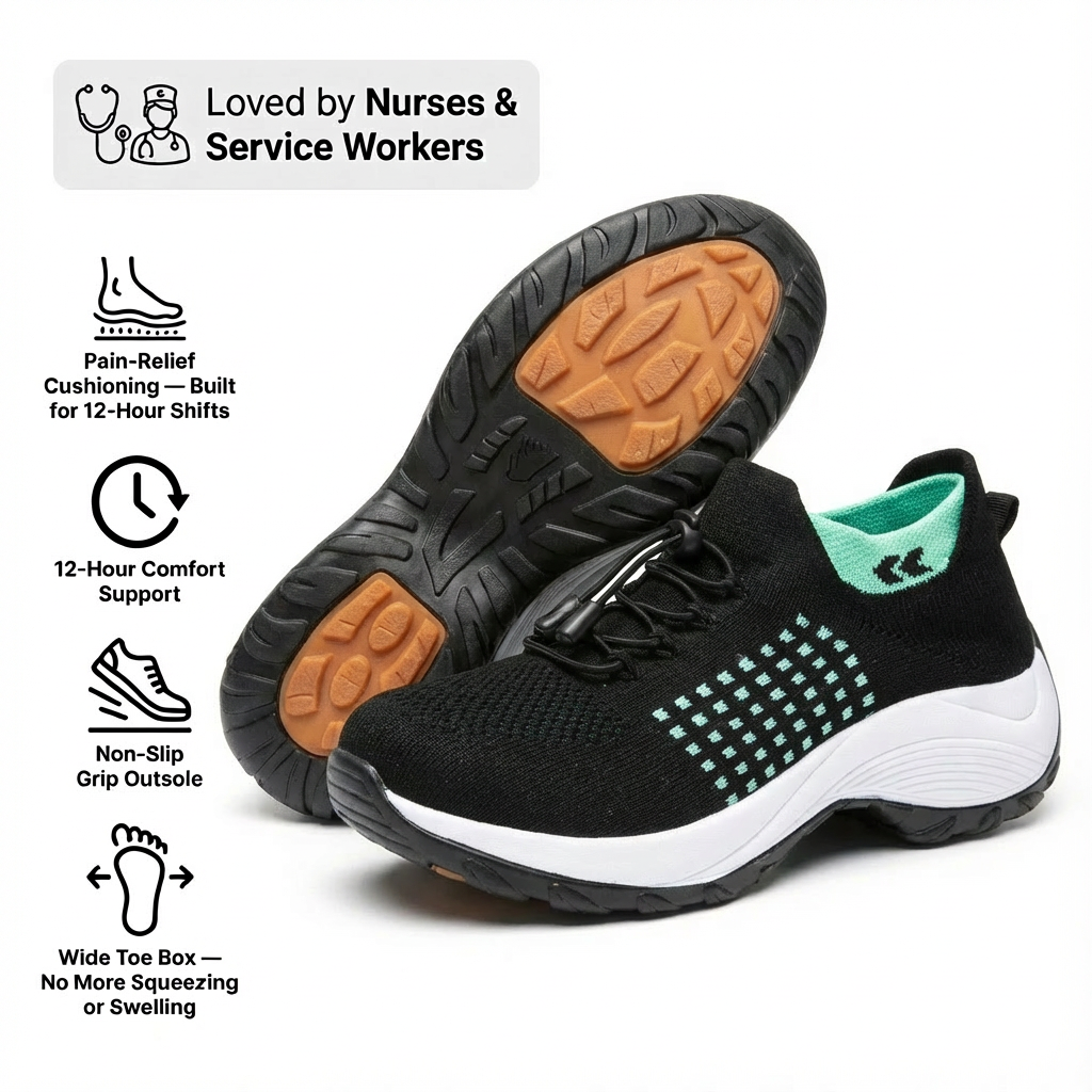  12-Hour Comfort Shoes for Heel & Plantar Fasciitis Relief