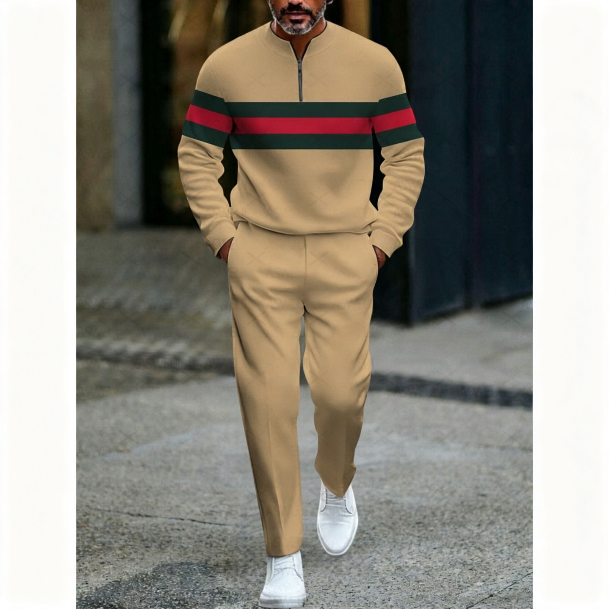 👕 50% OFF NOW! 🔥 Men's Graphic Print Pullover & Pants Set – Street Style, Comfort Fit & Casual Look 👖