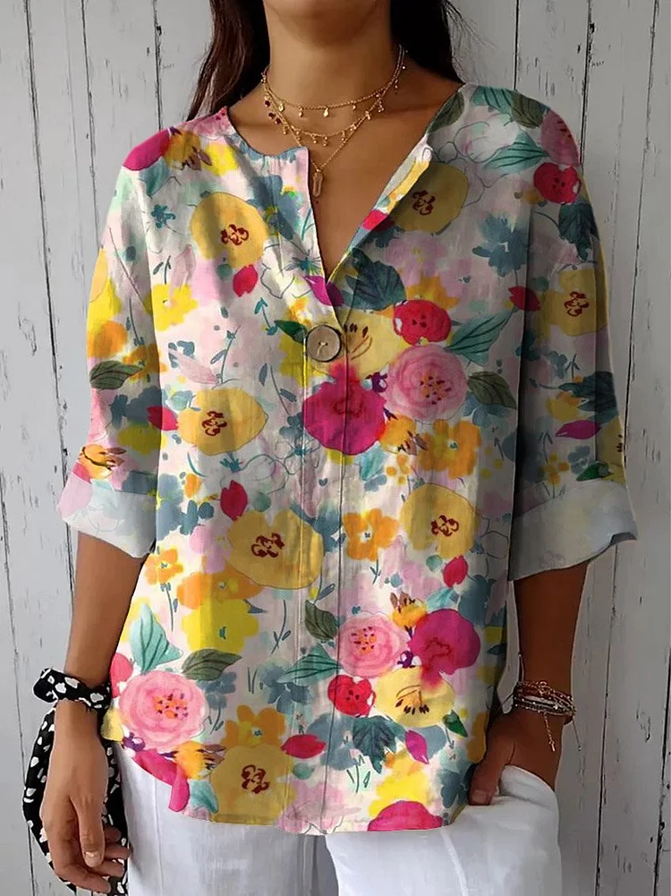 Elegant Floral Blouse.
