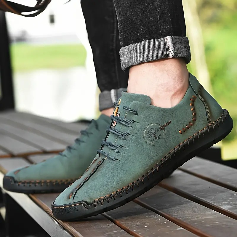 Men's genuine calfskin leather Slip-On Loafers