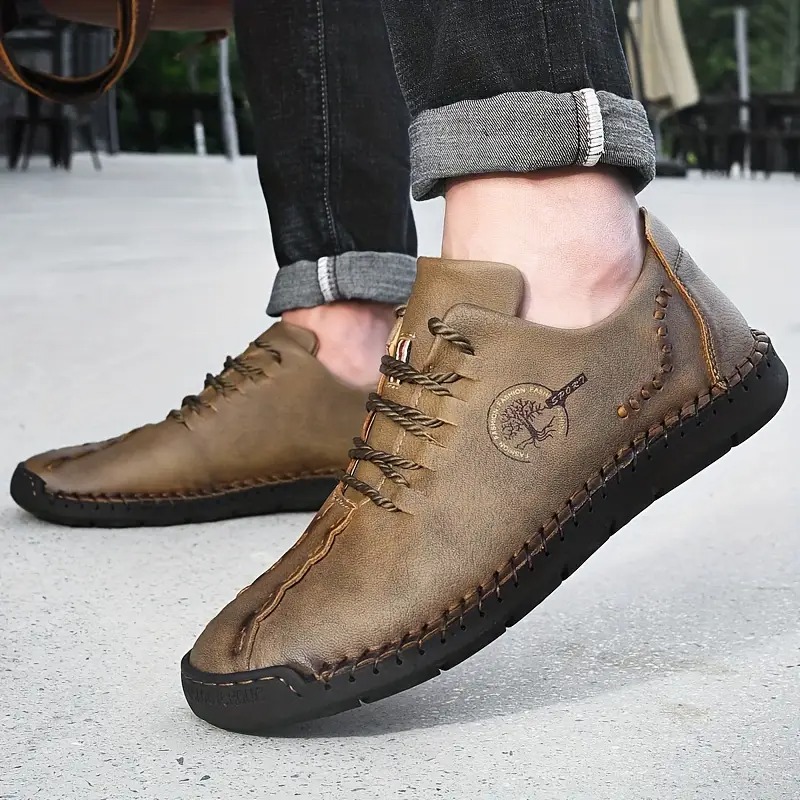 Men's genuine calfskin leather Slip-On Loafers