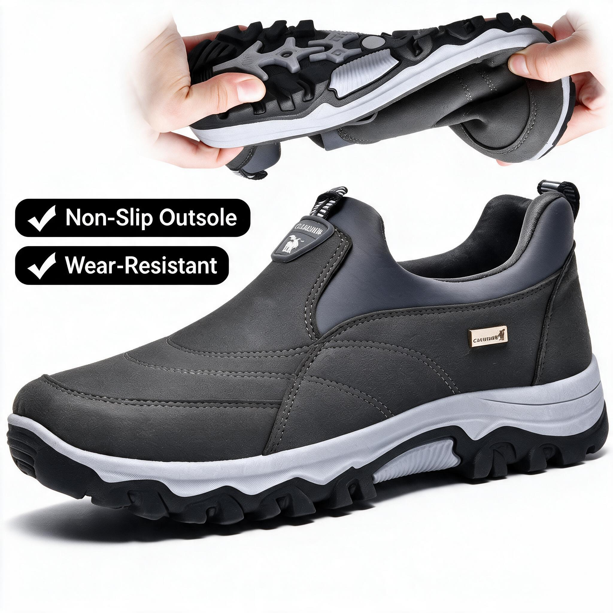 Orthopedic Casual Walking Shoes for Men - Comfortable Breathable with Arch Support, Shock Absorption, and Anti-slip Features