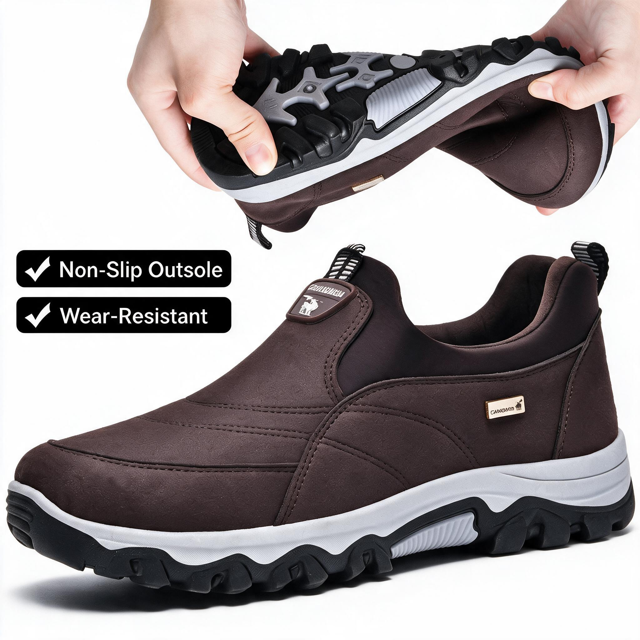 Orthopedic Casual Walking Shoes for Men - Comfortable Breathable with Arch Support, Shock Absorption, and Anti-slip Features