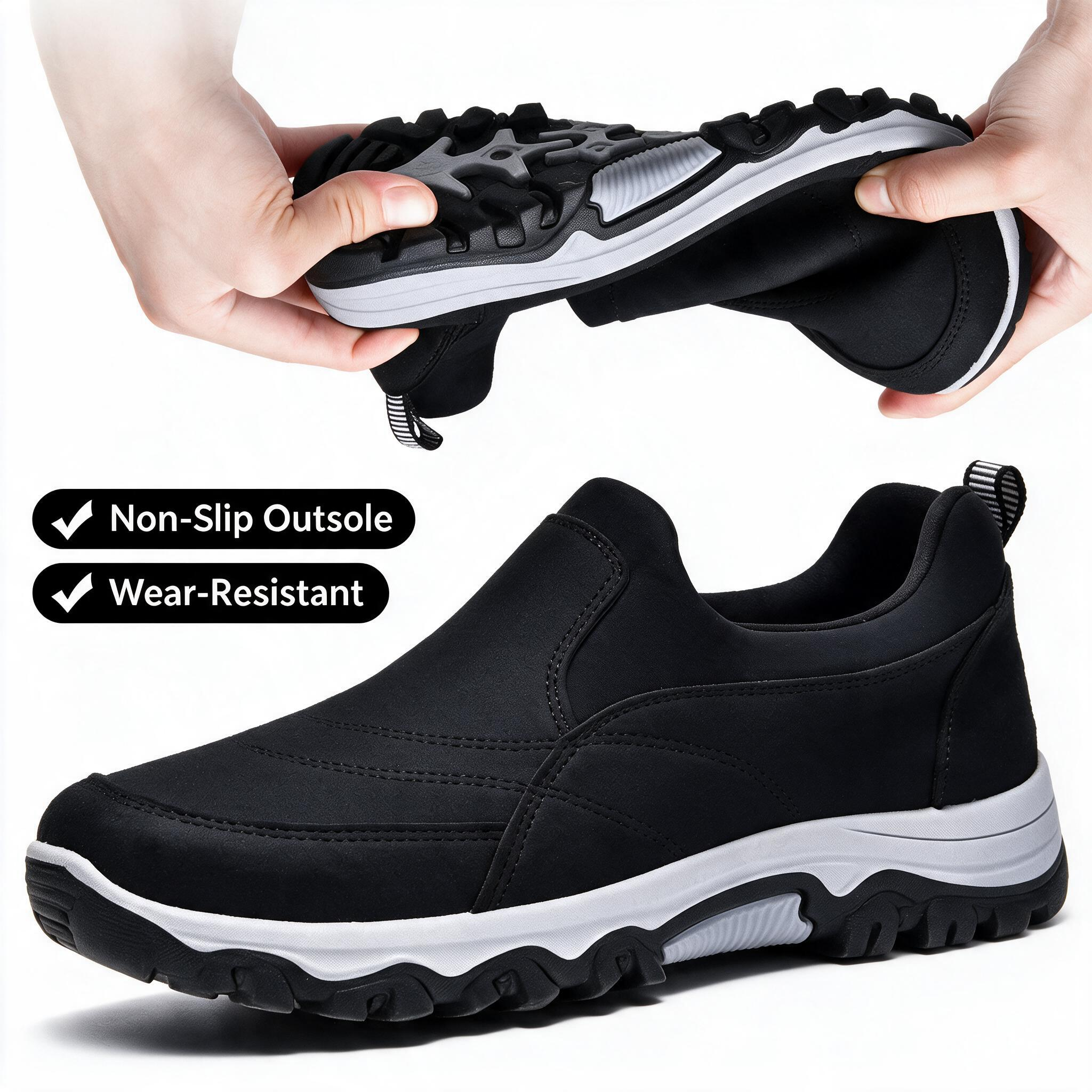 Orthopedic Casual Walking Shoes for Men - Comfortable Breathable with Arch Support, Shock Absorption, and Anti-slip Features