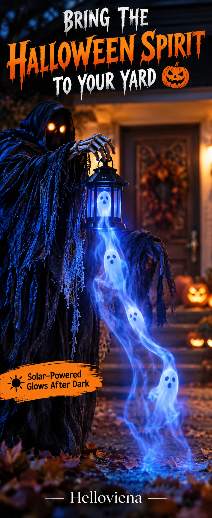 Solar Halloween Spirit Garden Light with Flowing Ghost Effect