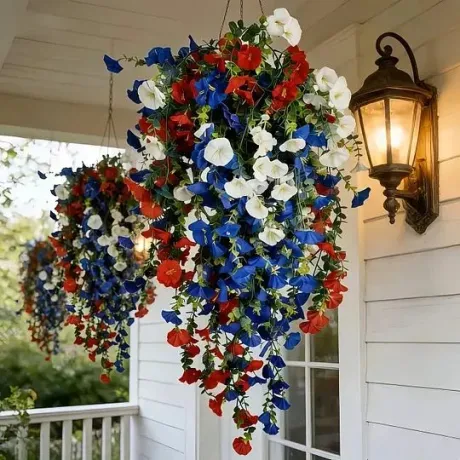 🔥4th of July Hot Sale 70% Off 🔥 Pre-Lit Patriotic Artificial Flower Set - 🇺🇸Celebrate Independence Day