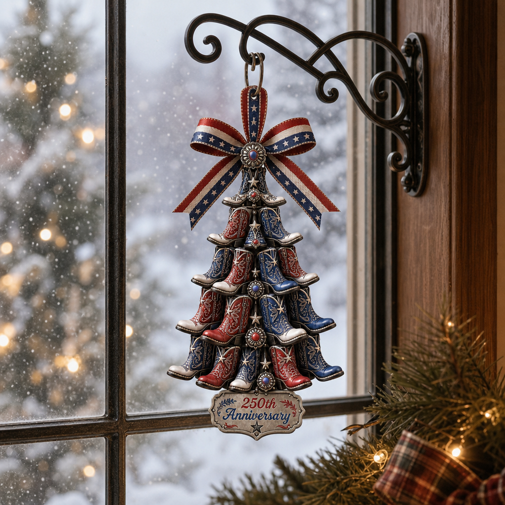  Anniversary Horseshoe Christmas Tree Ornament