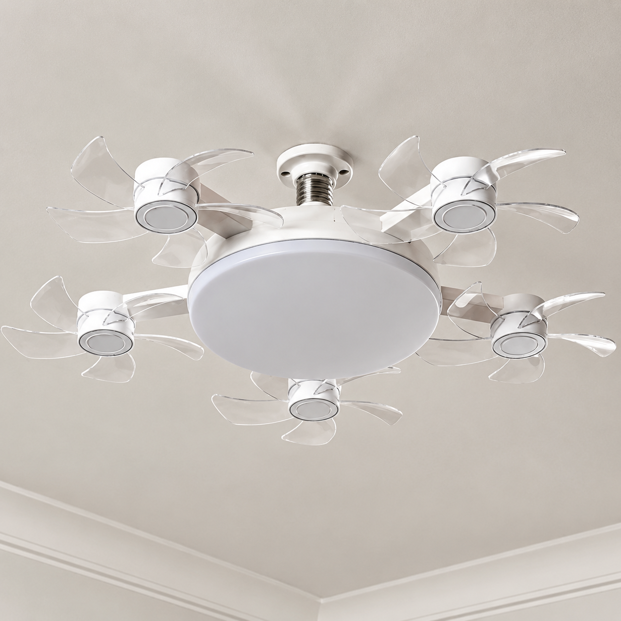 🌀New E27 Socket Ceiling Fan Light – 2‑in‑1 Silent LED Fan with Remote Control, Energy‑Saving Cooling & Lighting Combo for Home Bedroom