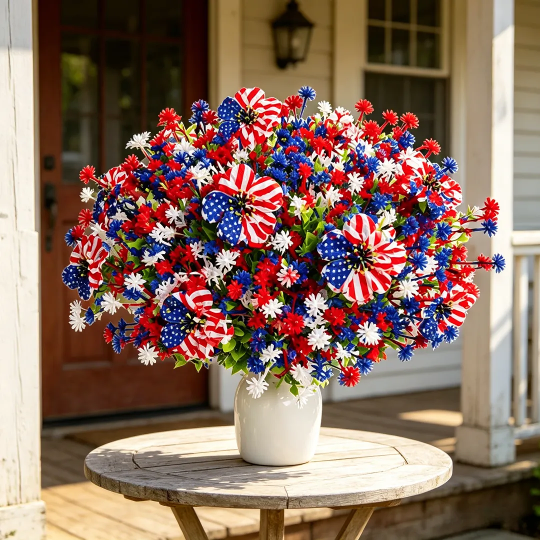 🔥4th of July Hot Sale 60% Off 🔥 UV Resistant Artificial Patriotic Flowers💐