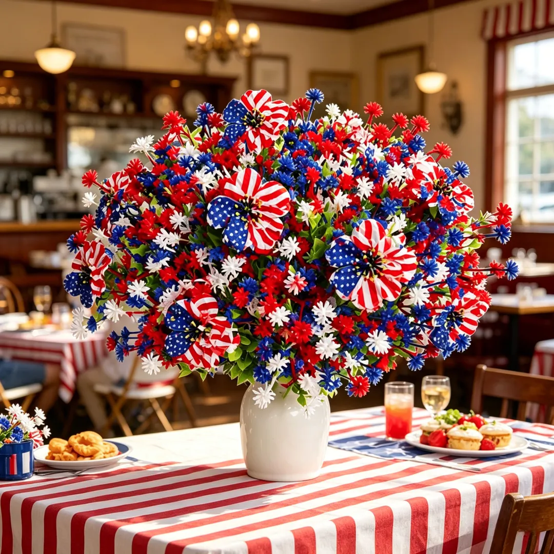 🔥4th of July Hot Sale 60% Off 🔥 UV Resistant Artificial Patriotic Flowers💐
