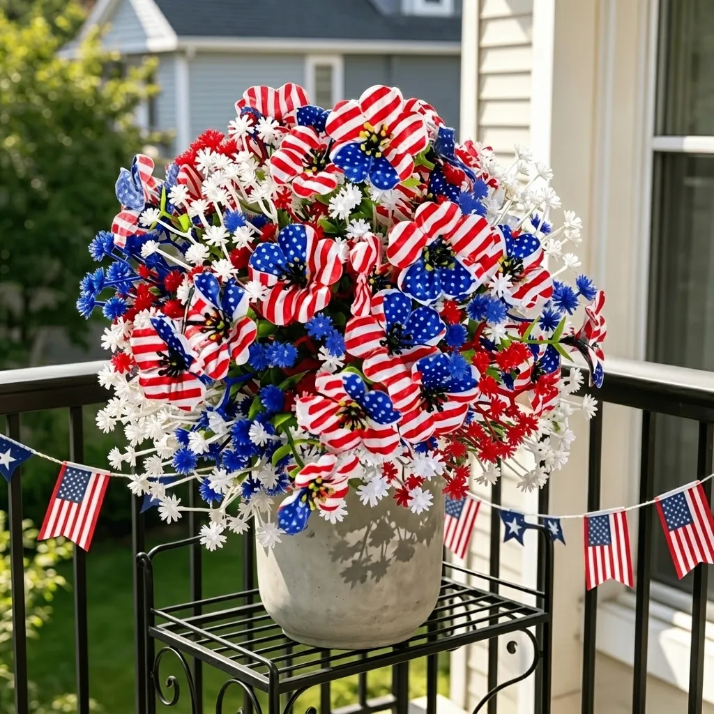 🔥4th of July Hot Sale 60% Off 🔥 UV Resistant Artificial Patriotic Flowers💐