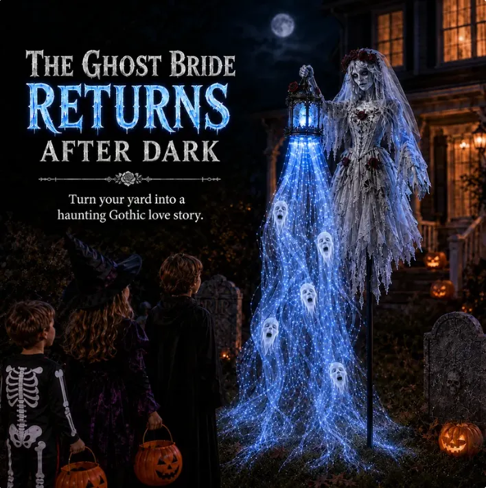 Solar Halloween Spirit Garden Light with Flowing Ghost Effect