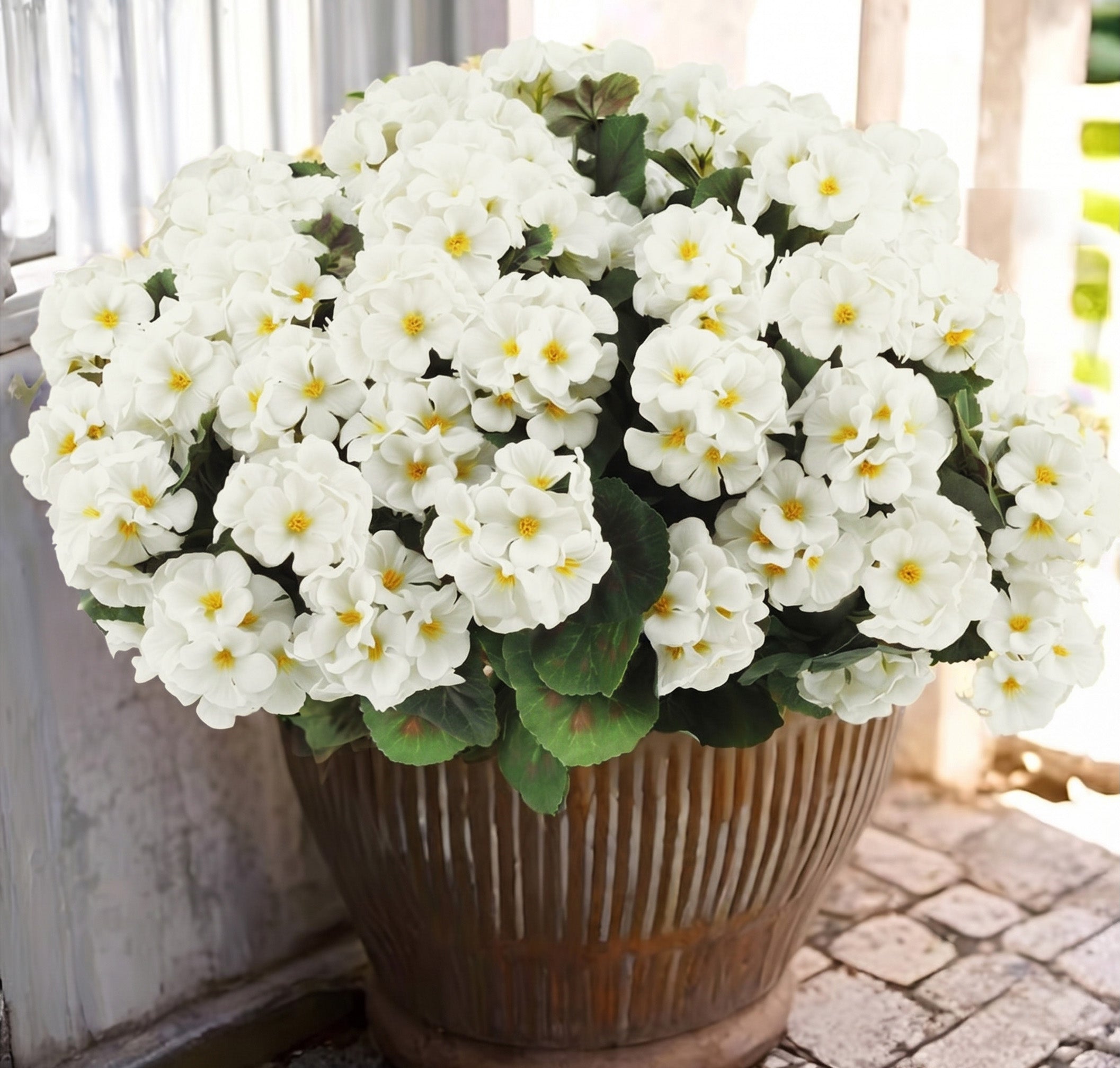 UV-Resistant Faux Impatiens for Fresh Porch Planters