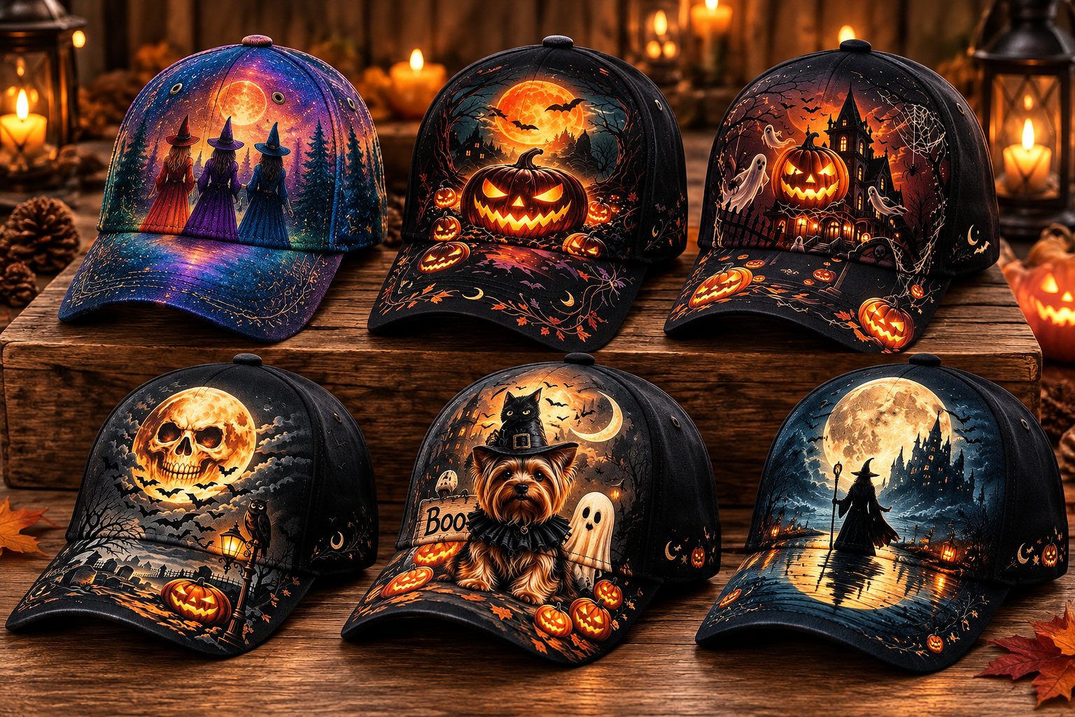 Spooky Halloween Graphic Cap