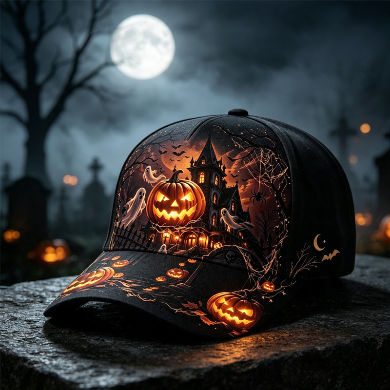 Spooky Halloween Graphic Cap