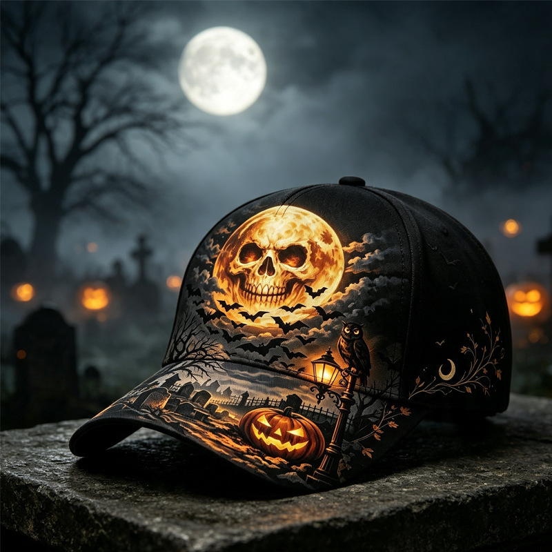 Spooky Halloween Graphic Cap