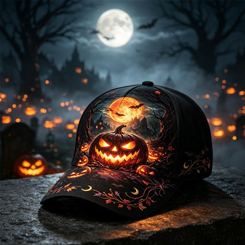 Spooky Halloween Graphic Cap