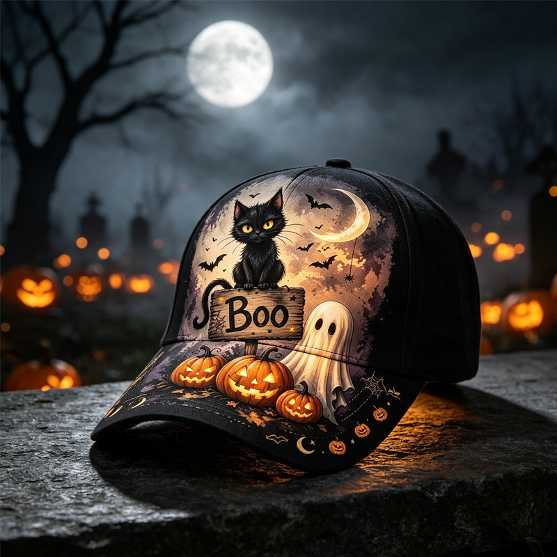 Spooky Halloween Graphic Cap