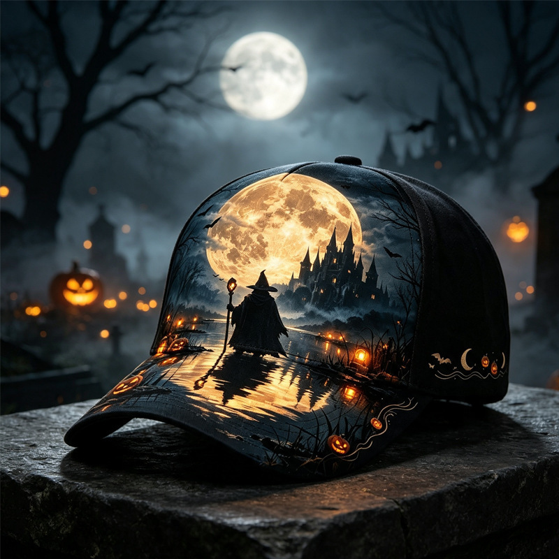 Spooky Halloween Graphic Cap