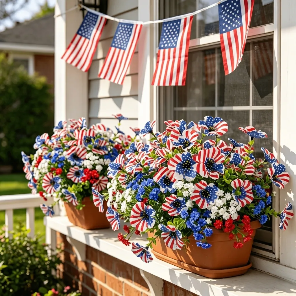 🔥4th of July Hot Sale 60% Off 🔥 UV Resistant Artificial Patriotic Flowers💐