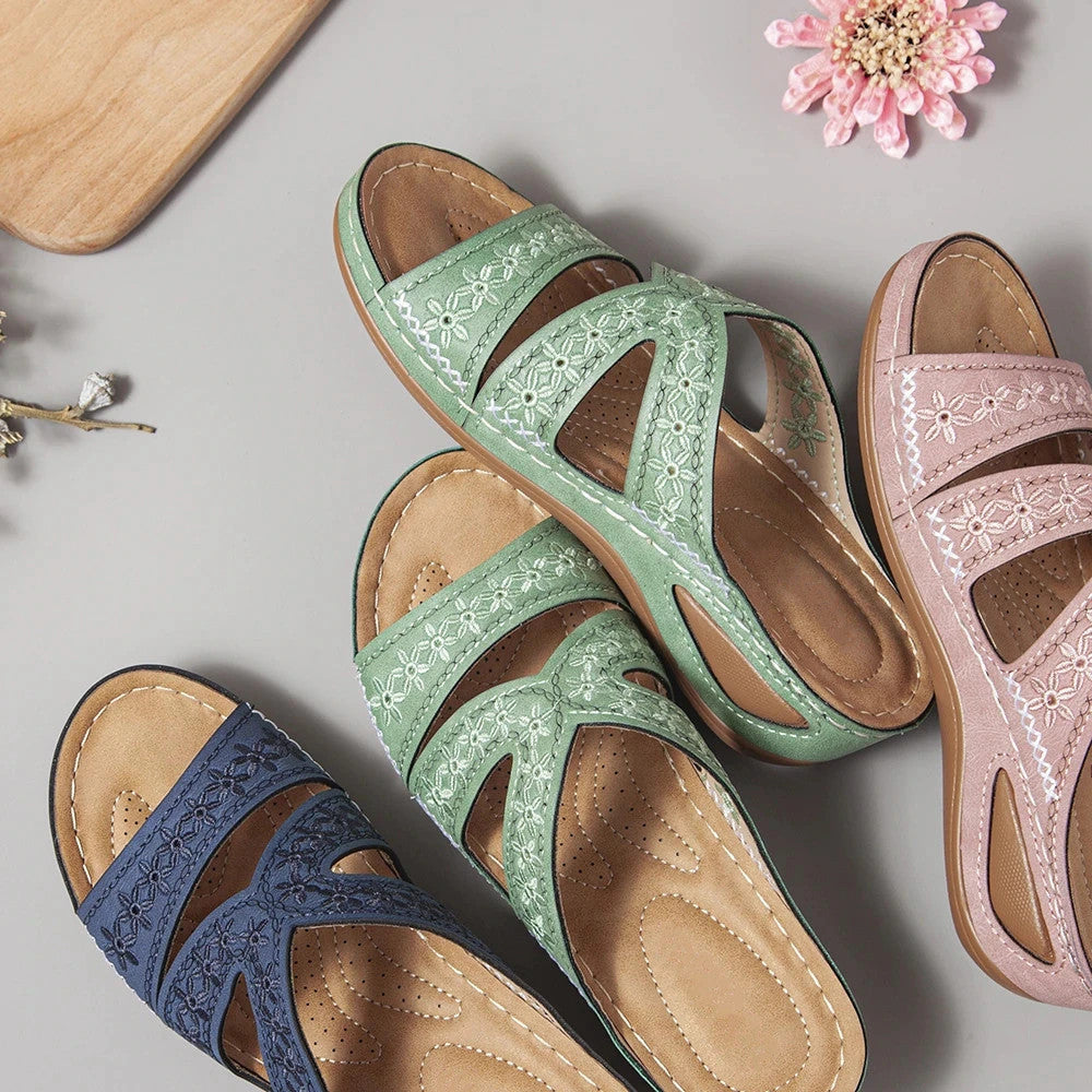 Wide-Fit Open-Toe Sandals
