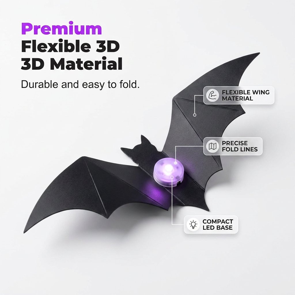 ✨SALE | 3D LED Halloween Bat Light Set🦇