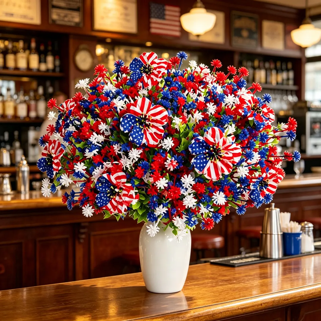🔥4th of July Hot Sale 60% Off 🔥 UV Resistant Artificial Patriotic Flowers💐