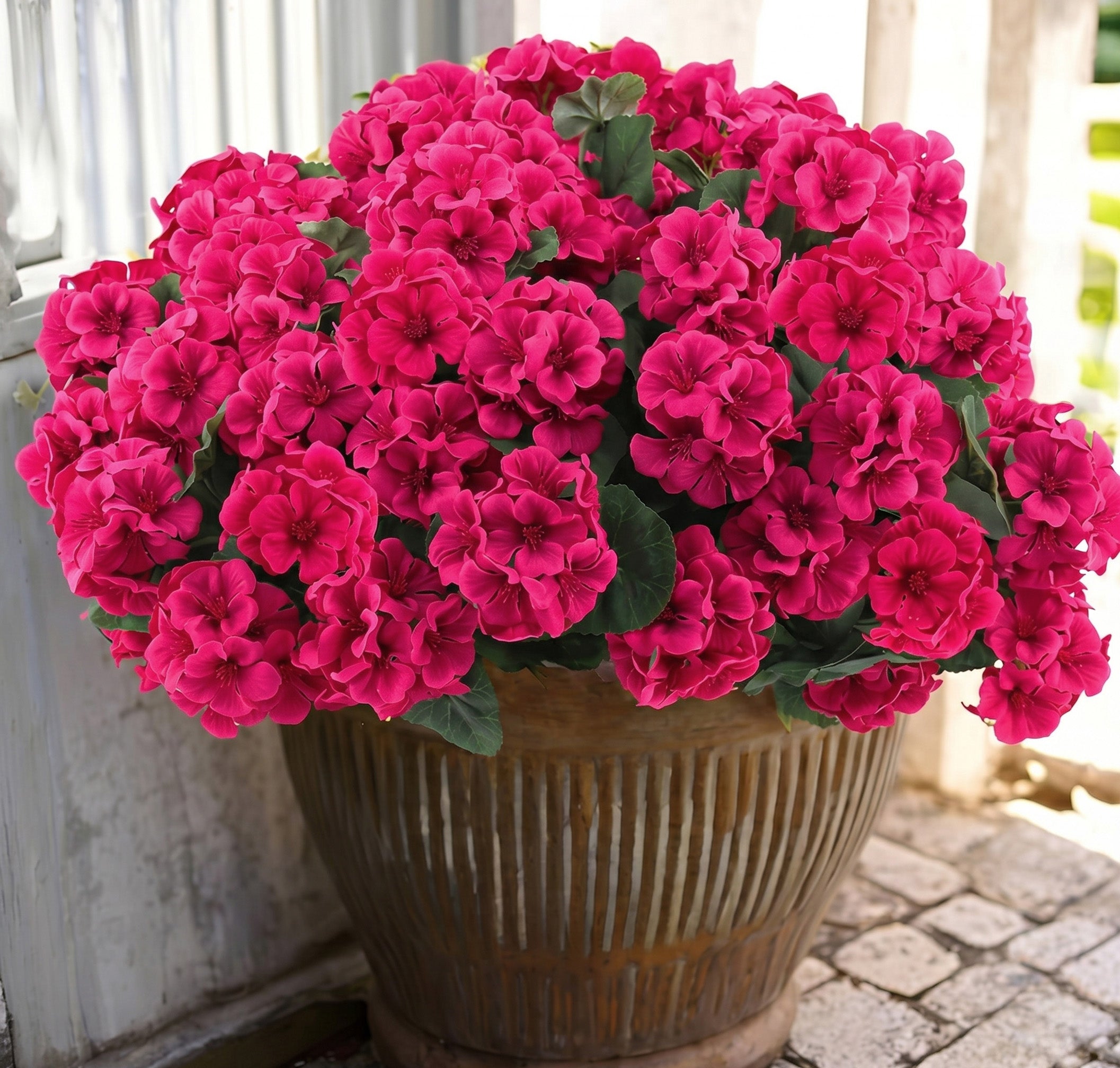 UV-Resistant Faux Impatiens for Fresh Porch Planters