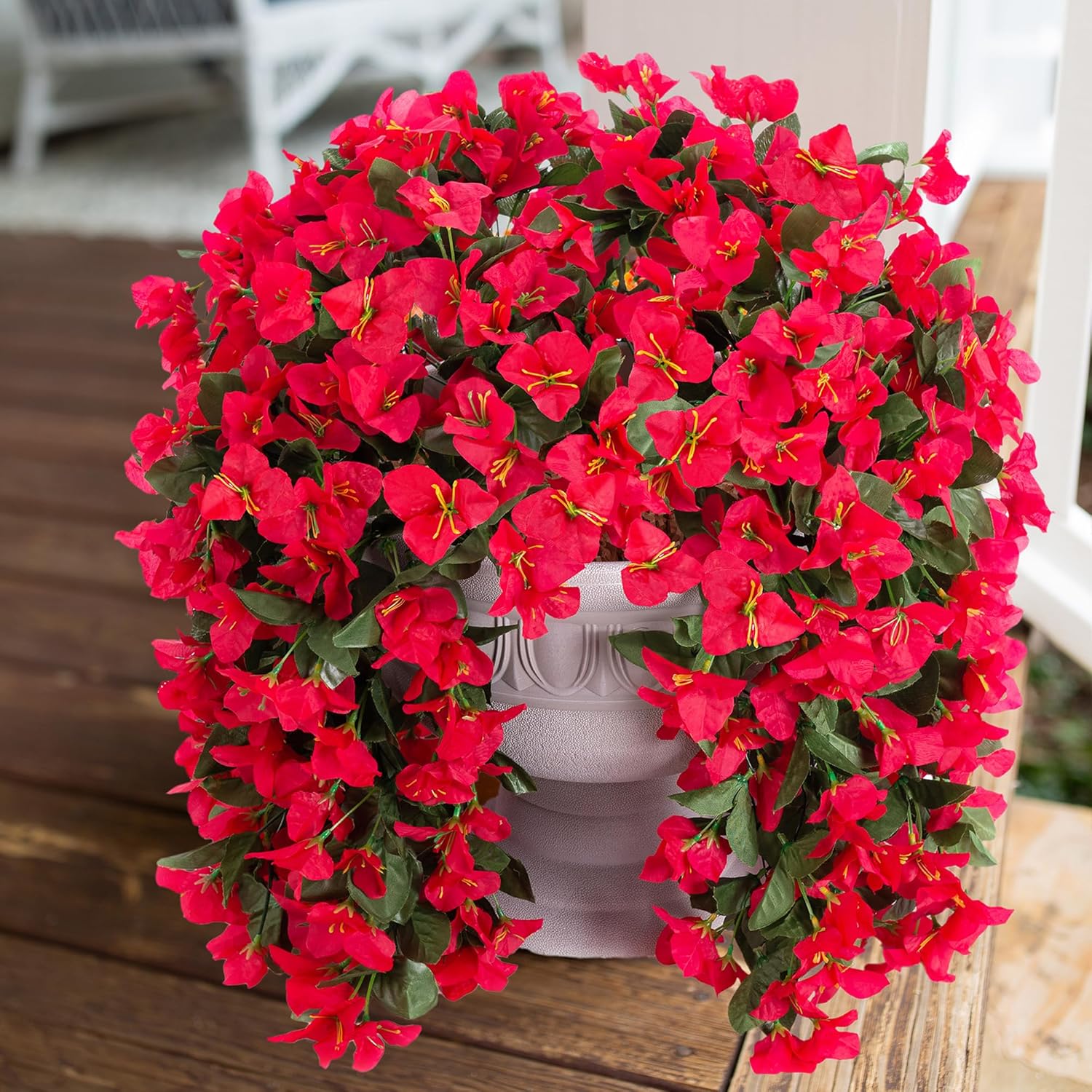 Hanging Faux Bougainvillea Arrangement