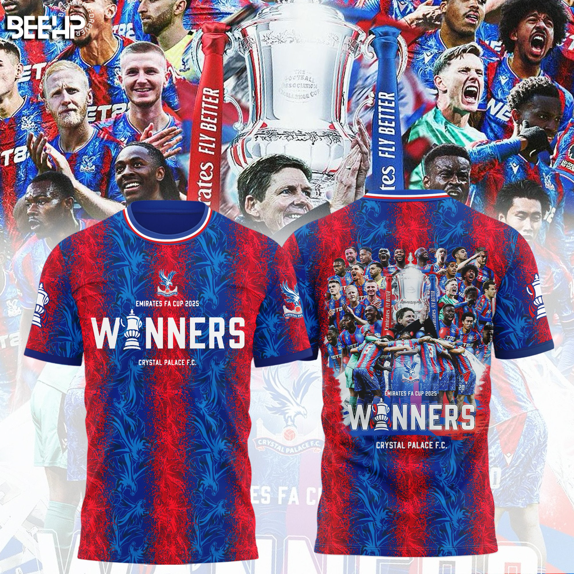 Crystal Palace F.C FA Cup Champions 2024 - 2025 3D Apparel