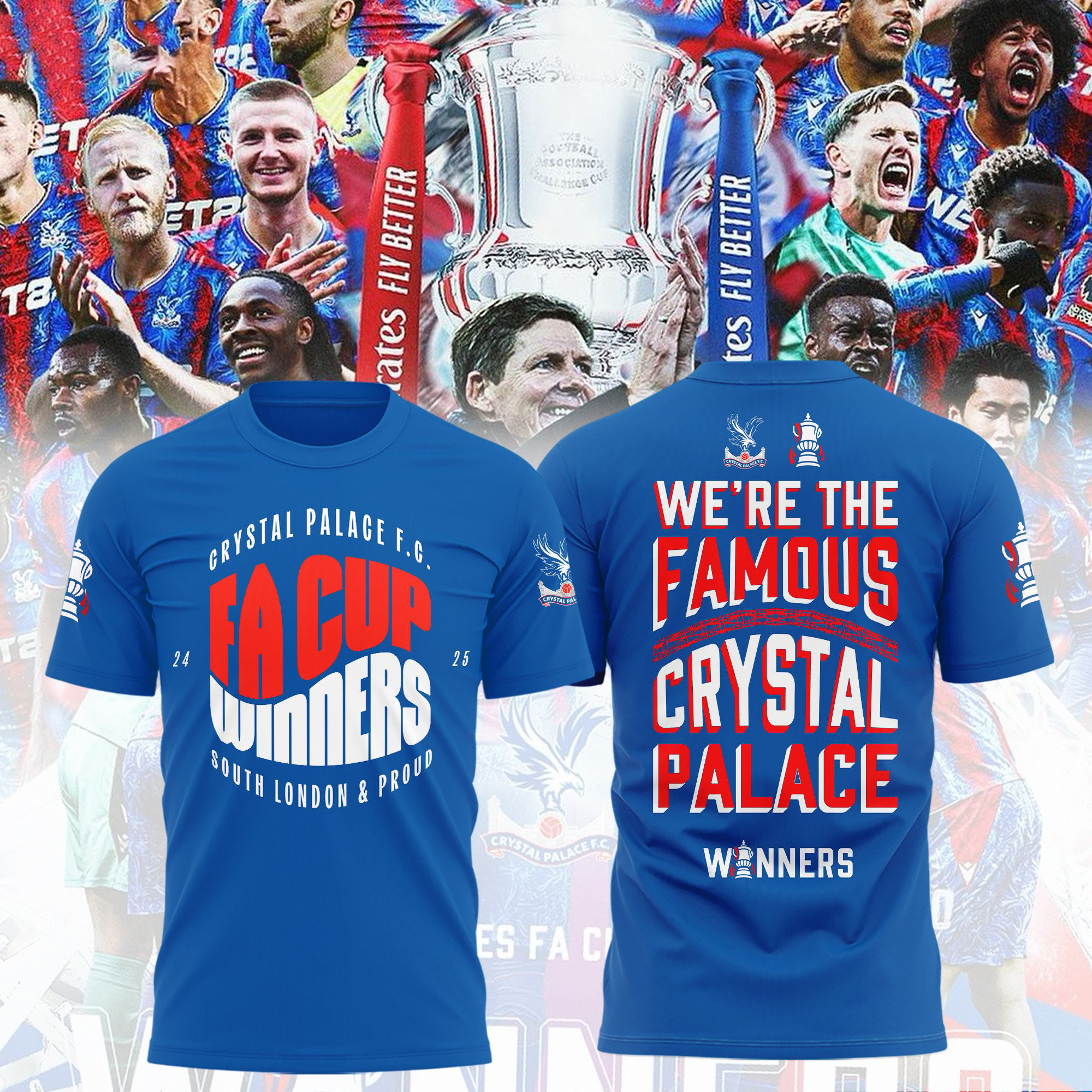 Crystal Palace F.C FA Cup Champions 2024 - 2025 3D Apparel