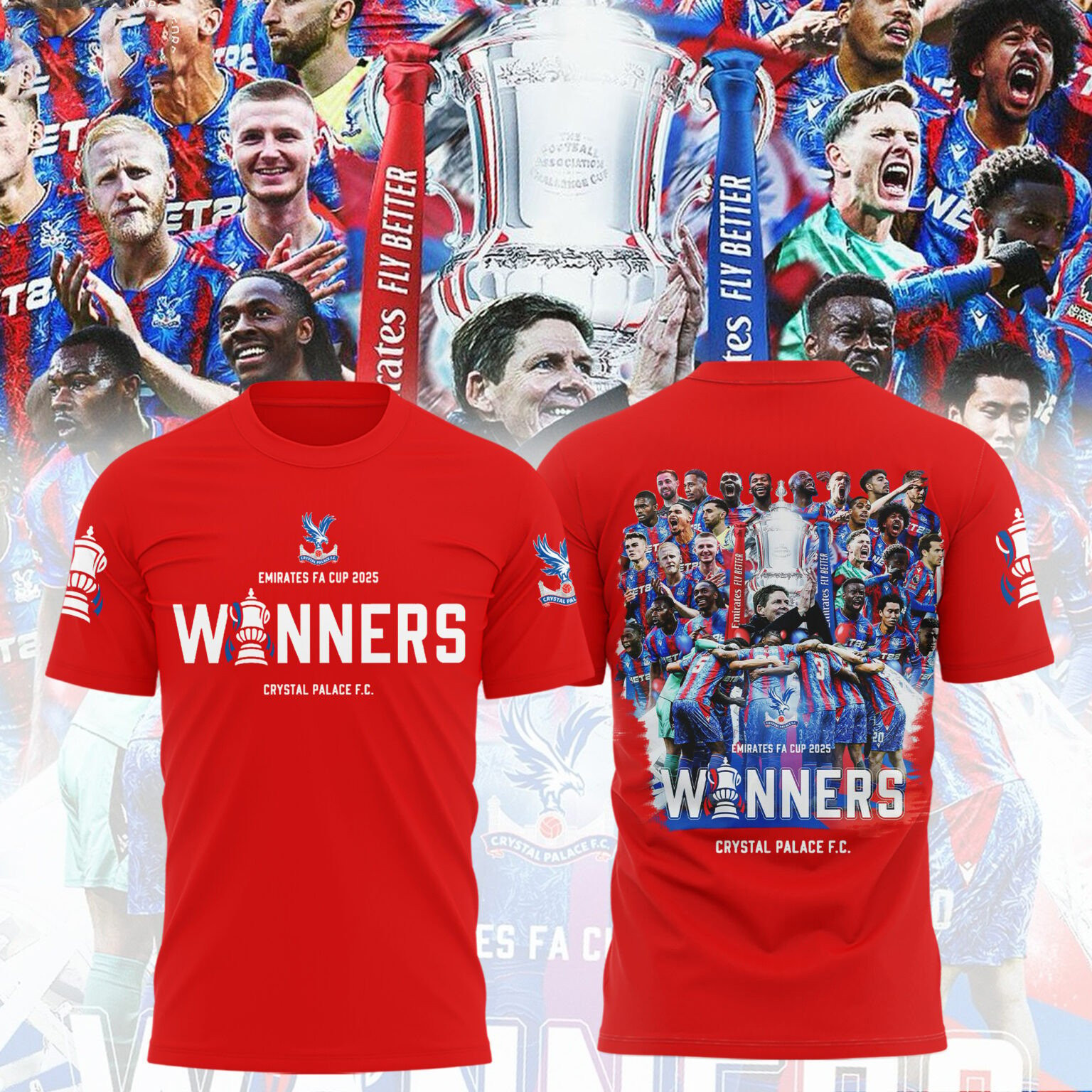 Crystal Palace F.C FA Cup Champions 2024 - 2025 3D Apparel