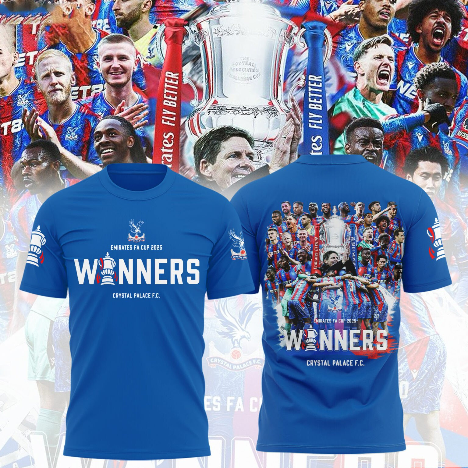 Crystal Palace F.C FA Cup Champions 2024 - 2025 3D Apparel