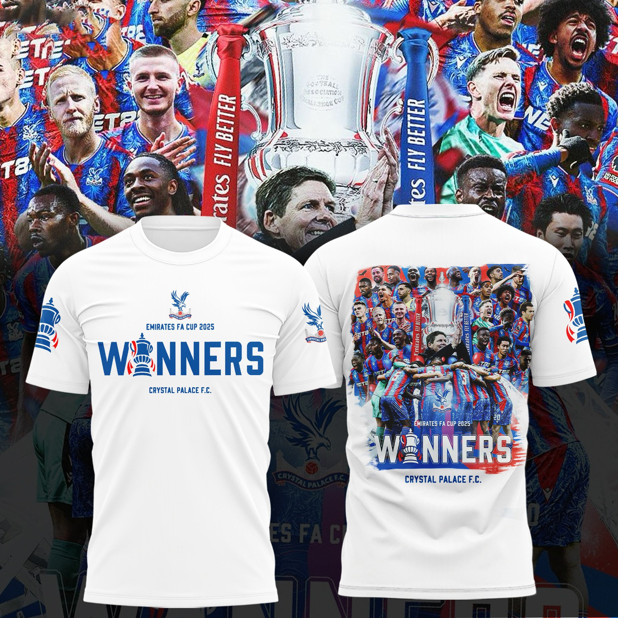 Crystal Palace F.C FA Cup Champions 2024 - 2025 3D Apparel