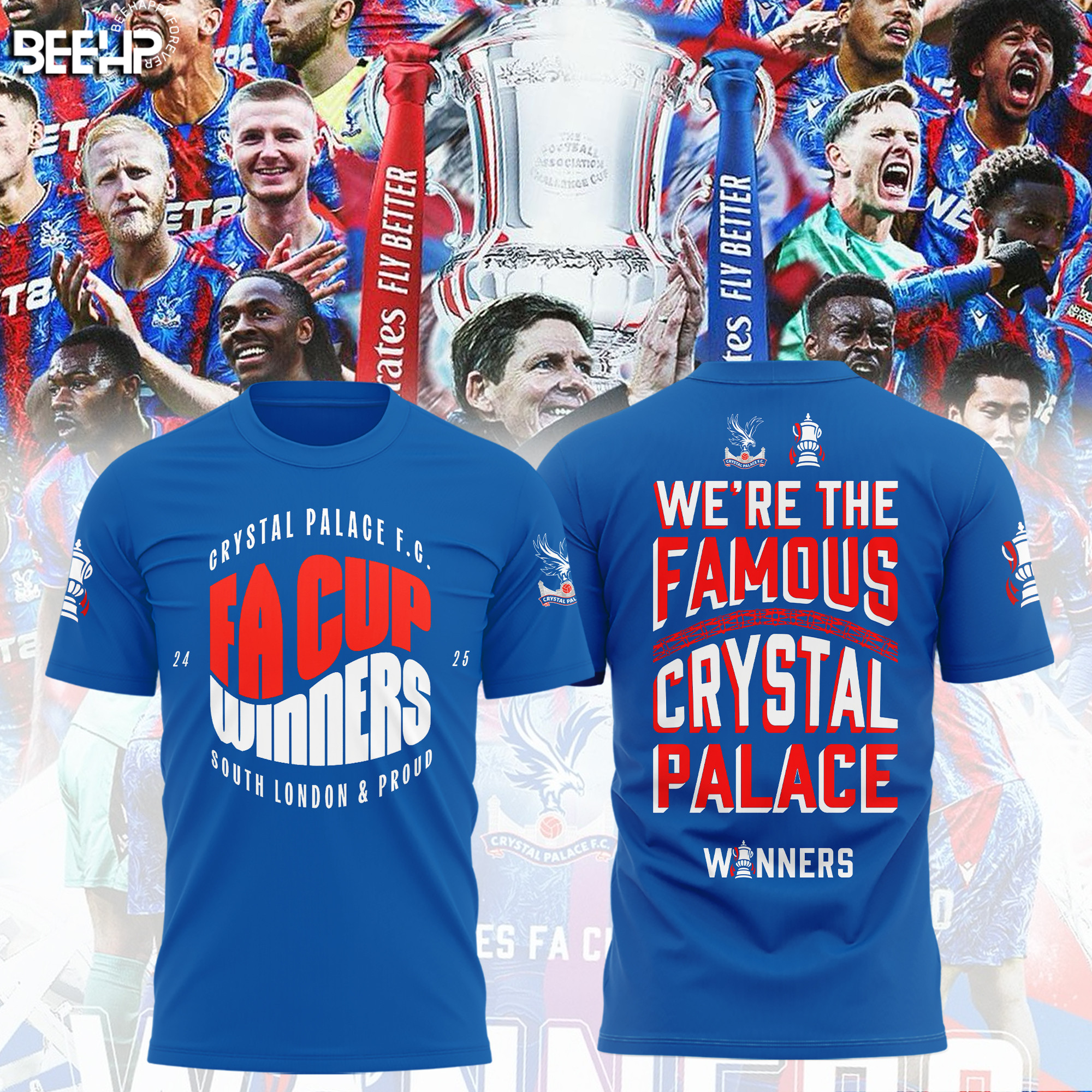 Crystal Palace F.C FA Cup Champions 2024 - 2025 3D Apparel