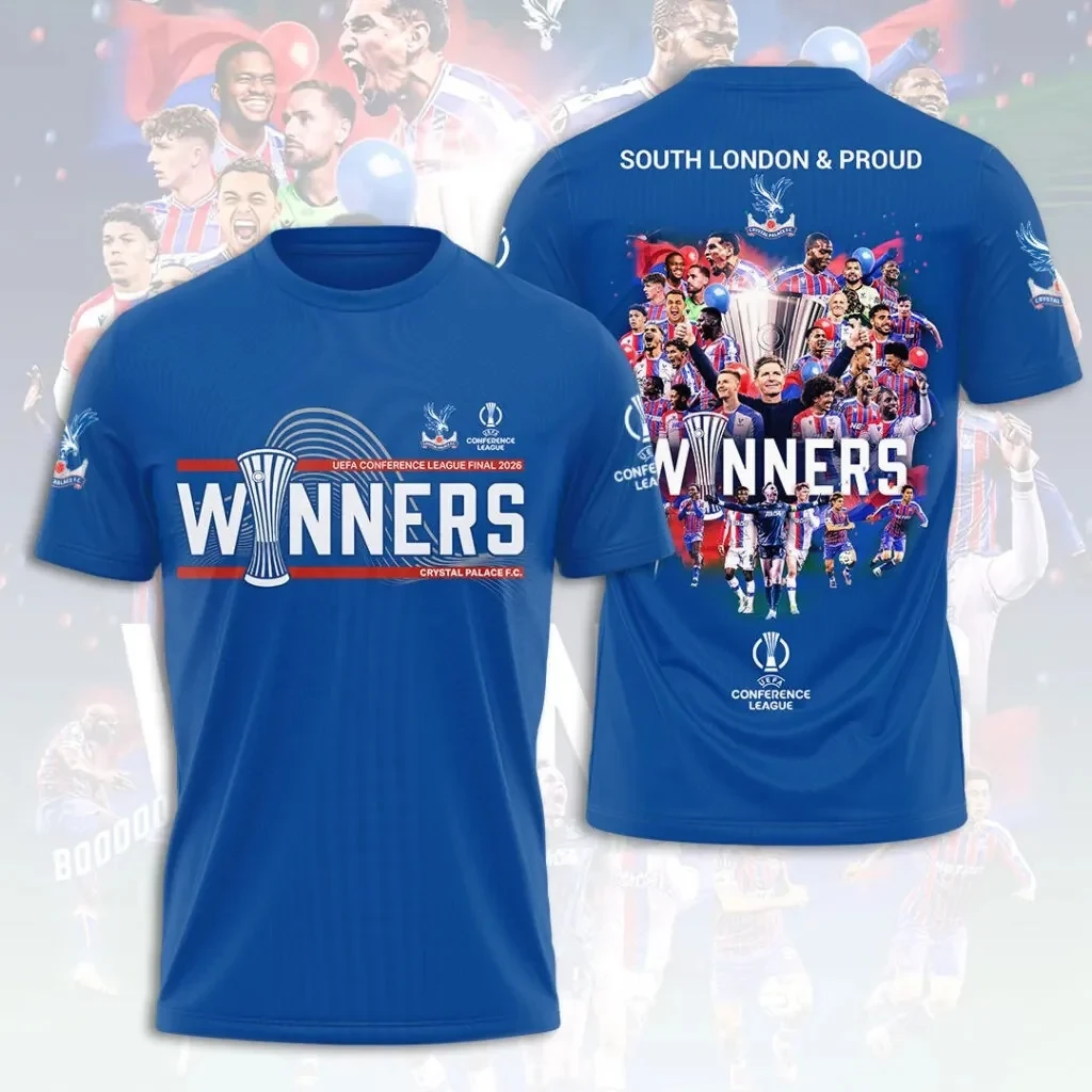 Crystal Palace FC UEFA Conference League Winners 2026 3D Apparel