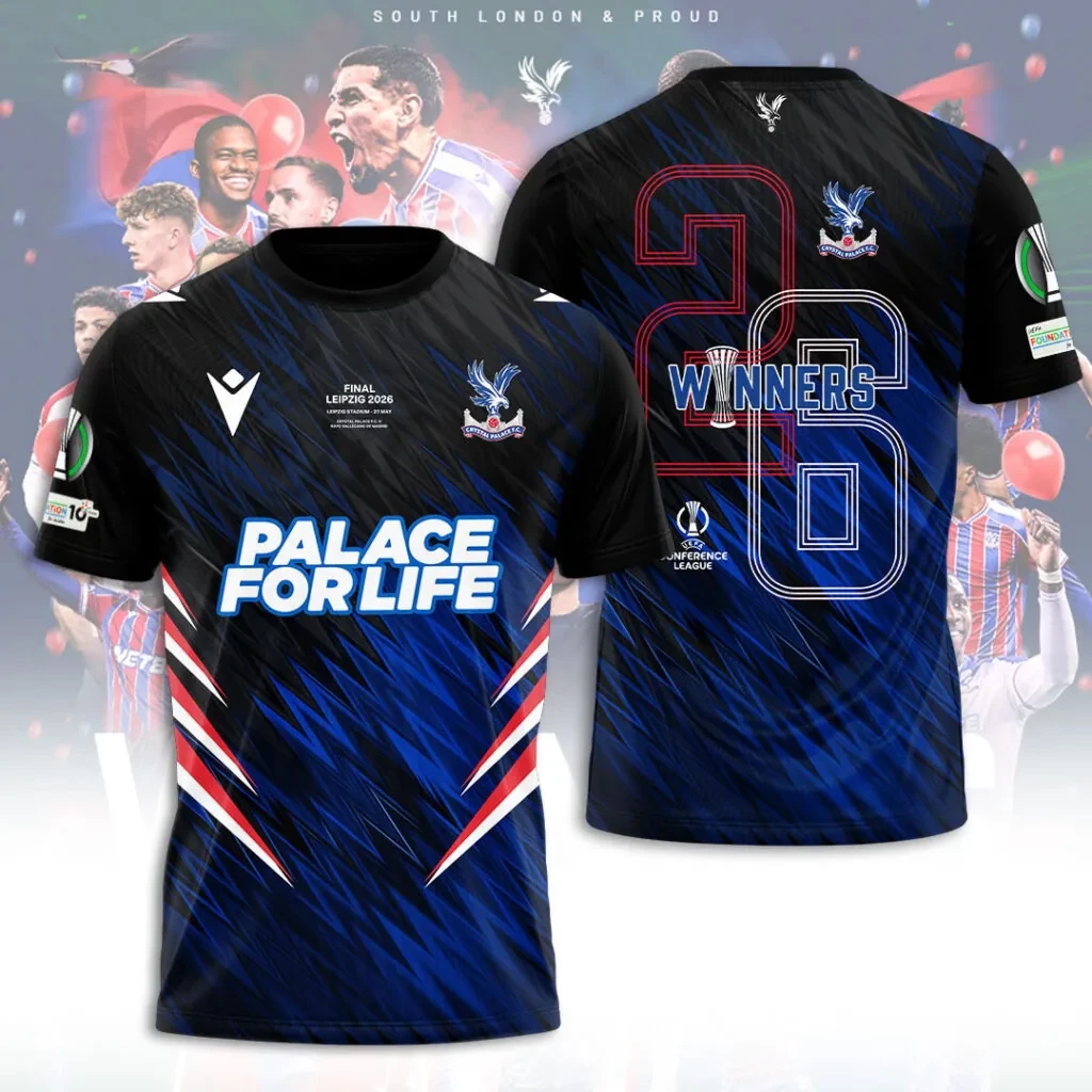 Crystal Palace FC UEFA Conference League Winners 2026 3D Apparel - NUH4345