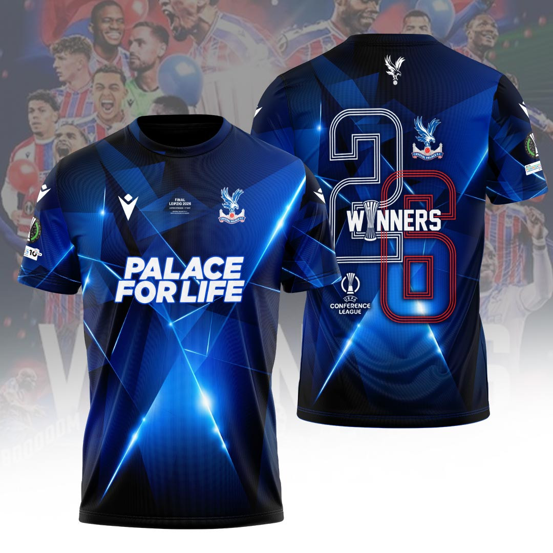 Crystal Palace FC 2026 UEFA Conference League Winners 3D Apparel - HL496