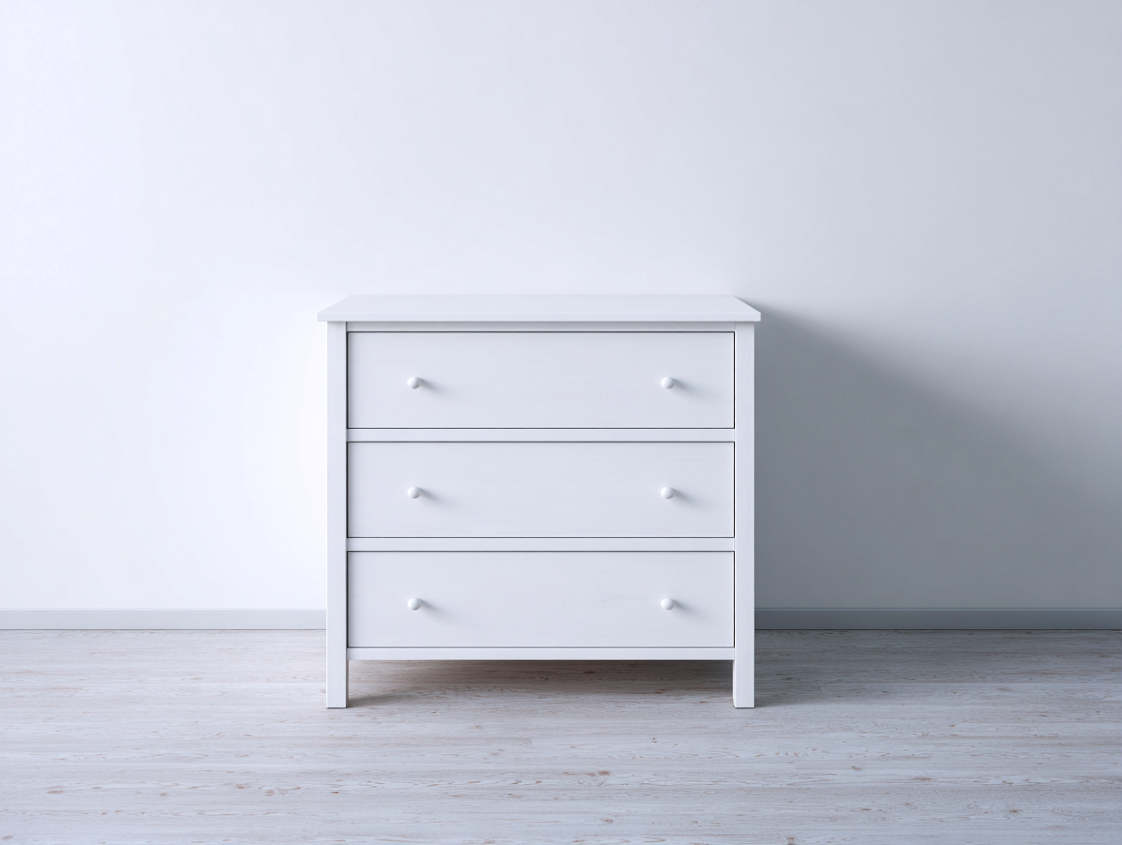 Commode - Bois - 84 x 41 x 81 cm - Blanc - Style moderne-Molinkahaus