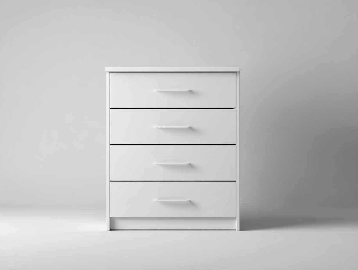 Commode - Bois - 76 x 40 x 92 cm - Blanc - Style moderne-Molinkahaus