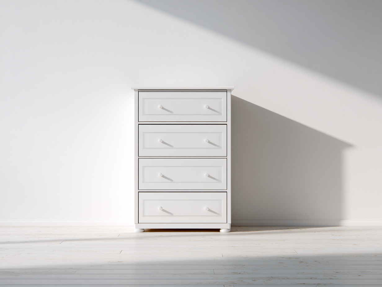 Commode - Bois - 70 x 39 x 88 cm - Blanc - Style classique-Molinkahaus