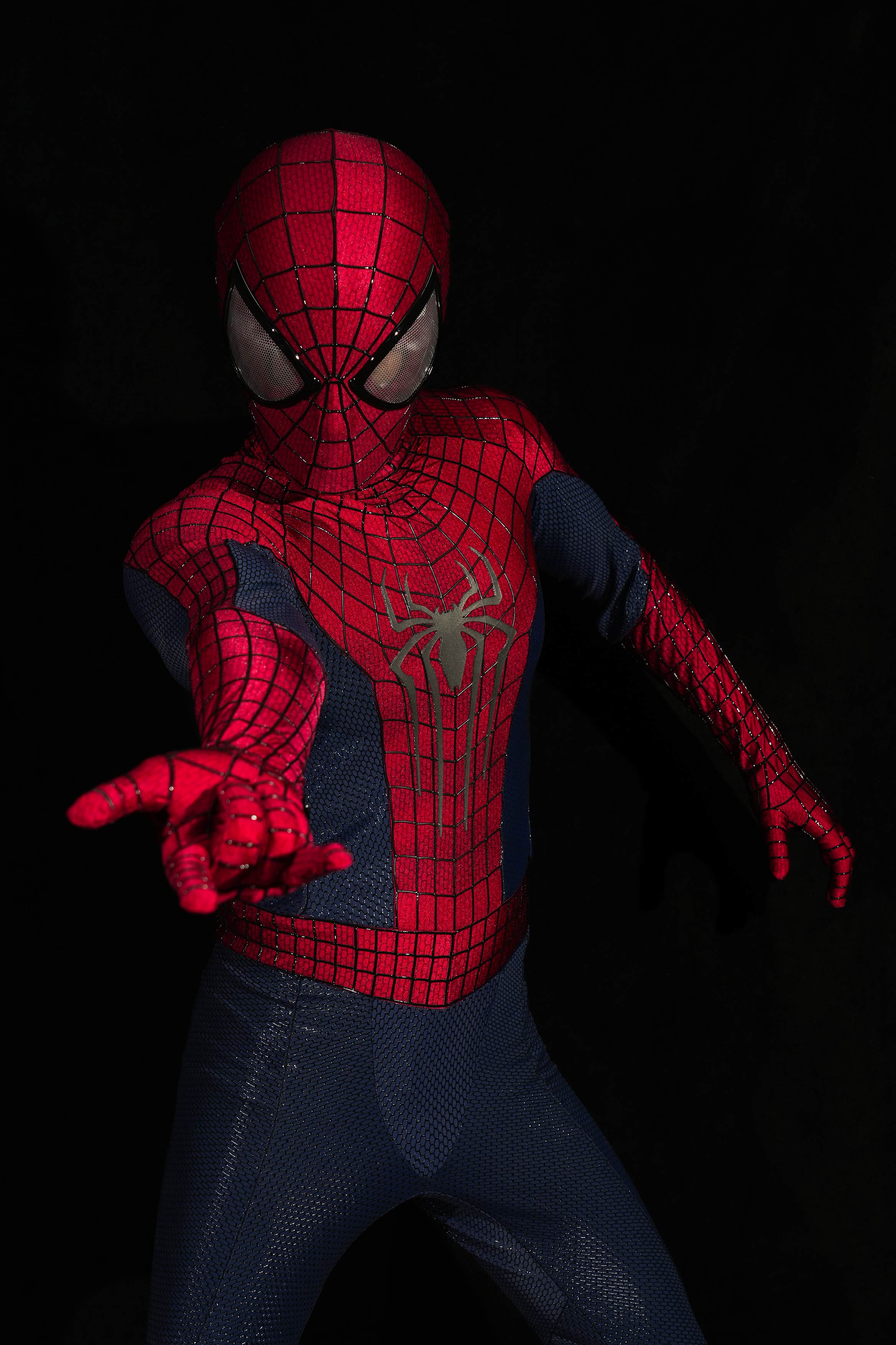 TASM 2 Suit (Andrew) with Face shell & 3D Rubber Web Movie Prop Replica(wearable)