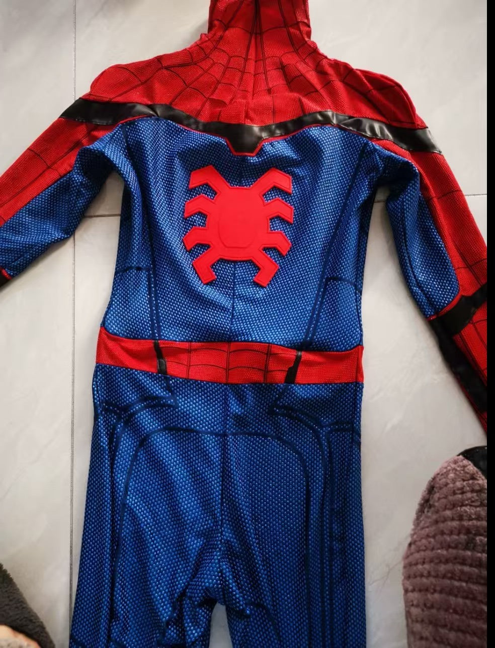 TOM HOLLAND Suit homecoming version with Face shell & 3D Rubber Web Movie Prop Replica(wearable)