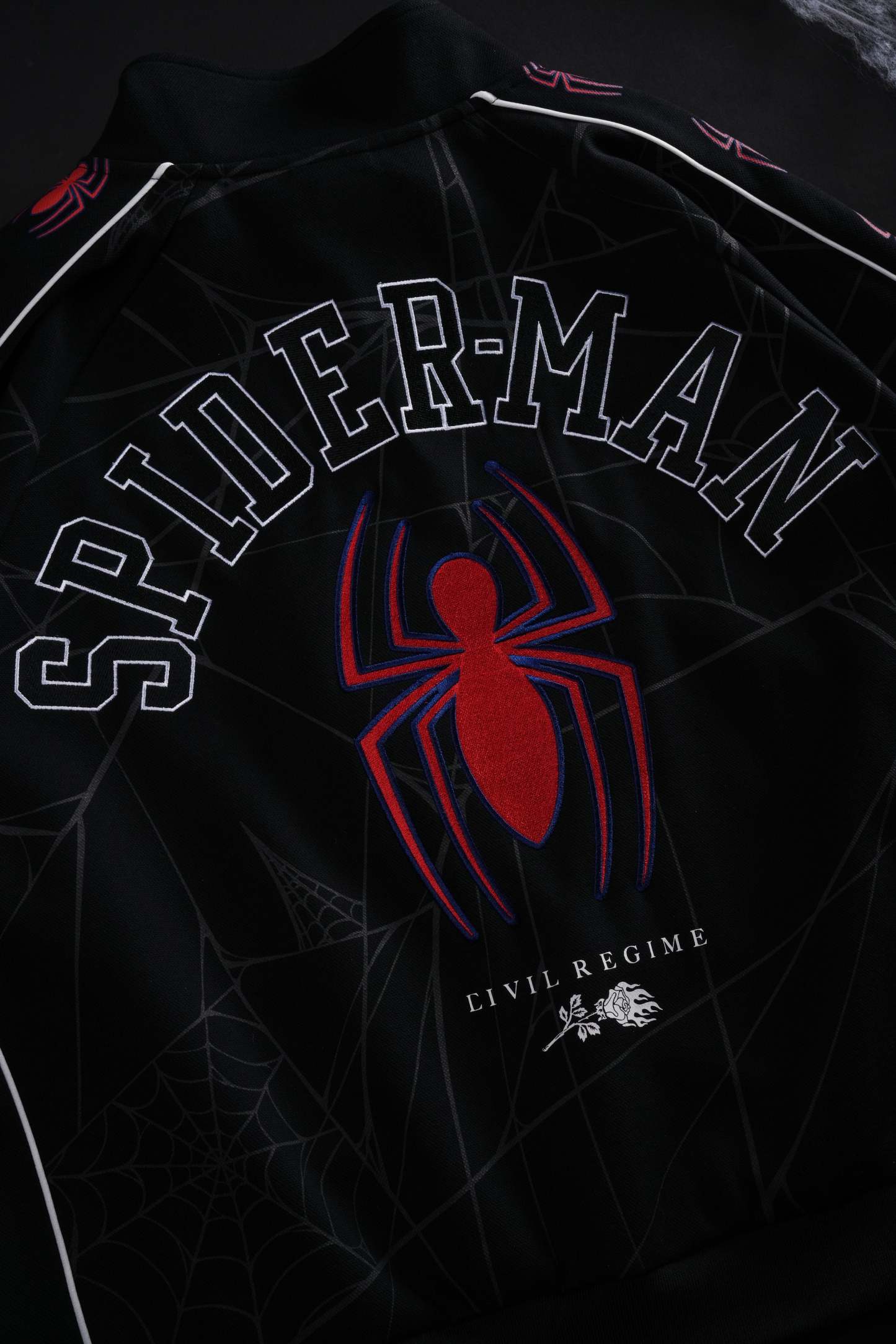 Spider Chaos Civil Track Jacket in Black