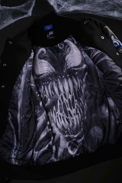 We Are Chaos Letterman Jacket in Black