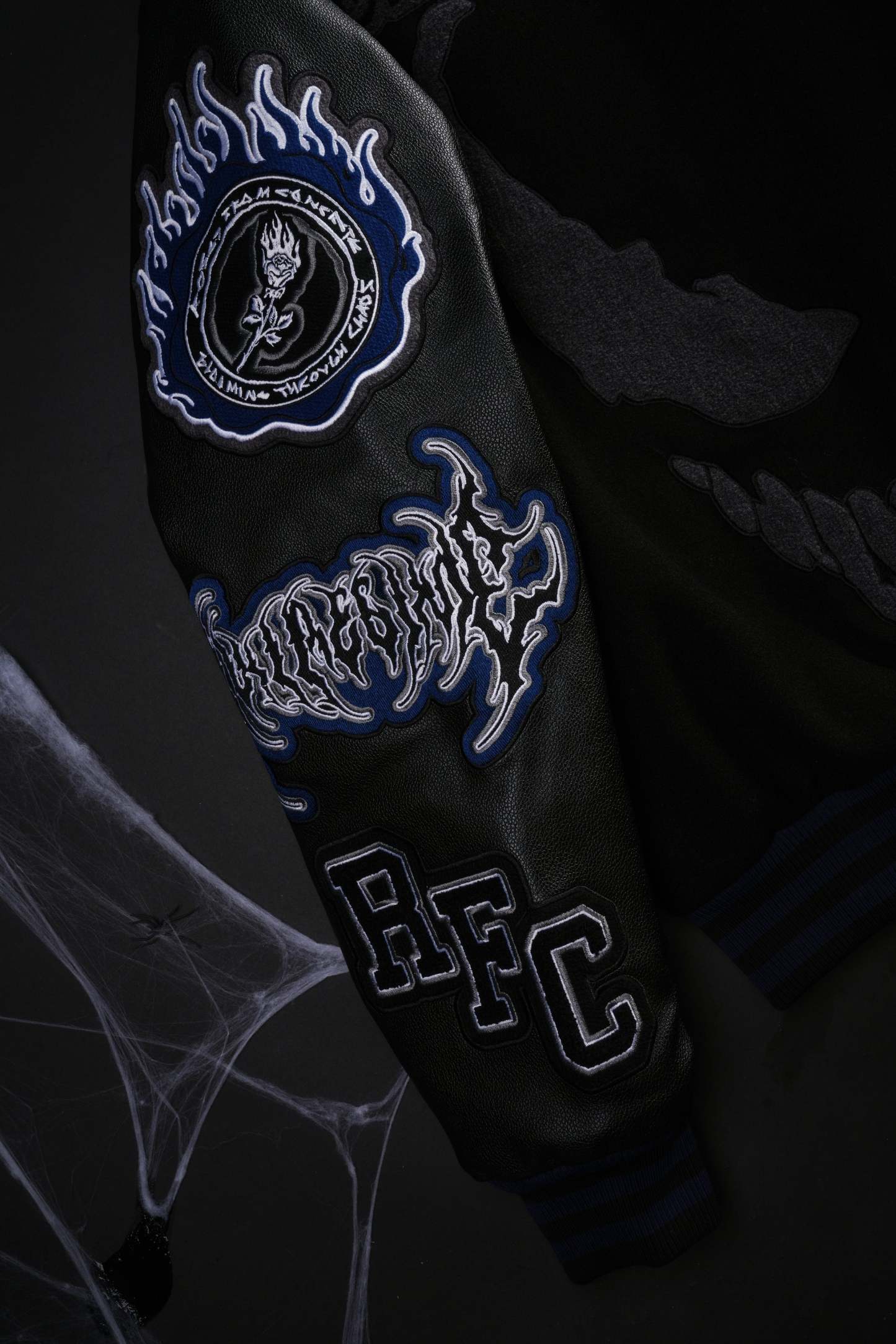 We Are Chaos Letterman Jacket in Black