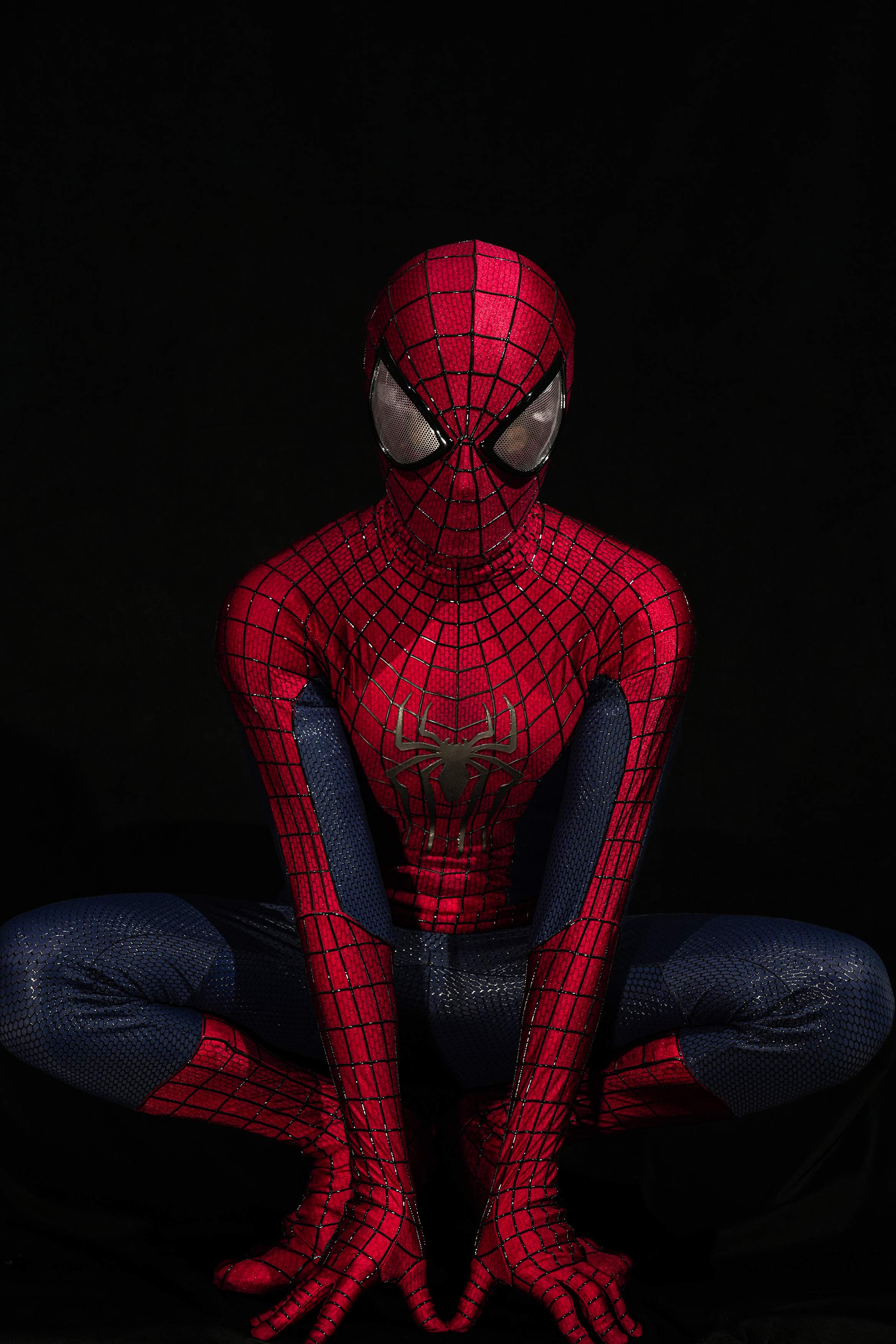 TASM 2 Suit (Andrew) with Face shell & 3D Rubber Web Movie Prop Replica(wearable)