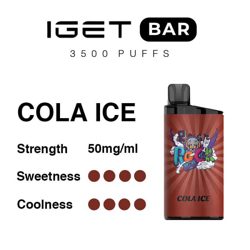 Cola Ice IGET Bar 3500 Puffs-swix